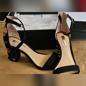 I-N-C Womens size 10 black suede sandals